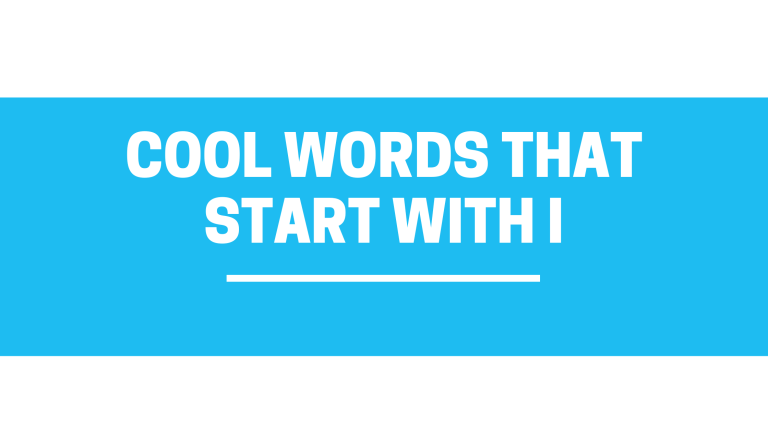 cool words that start with i