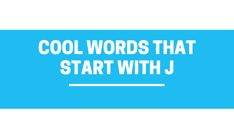 cool words that start with j