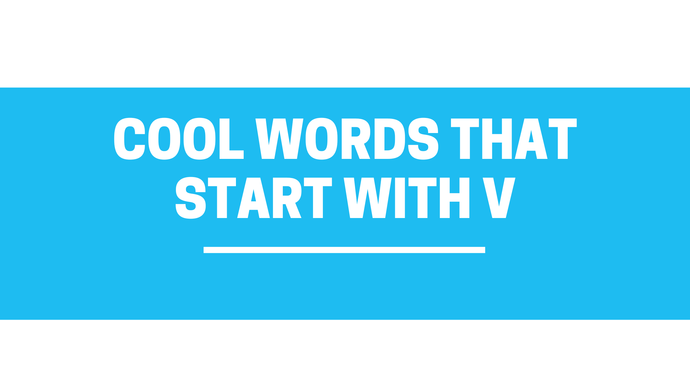 cool words that start with v