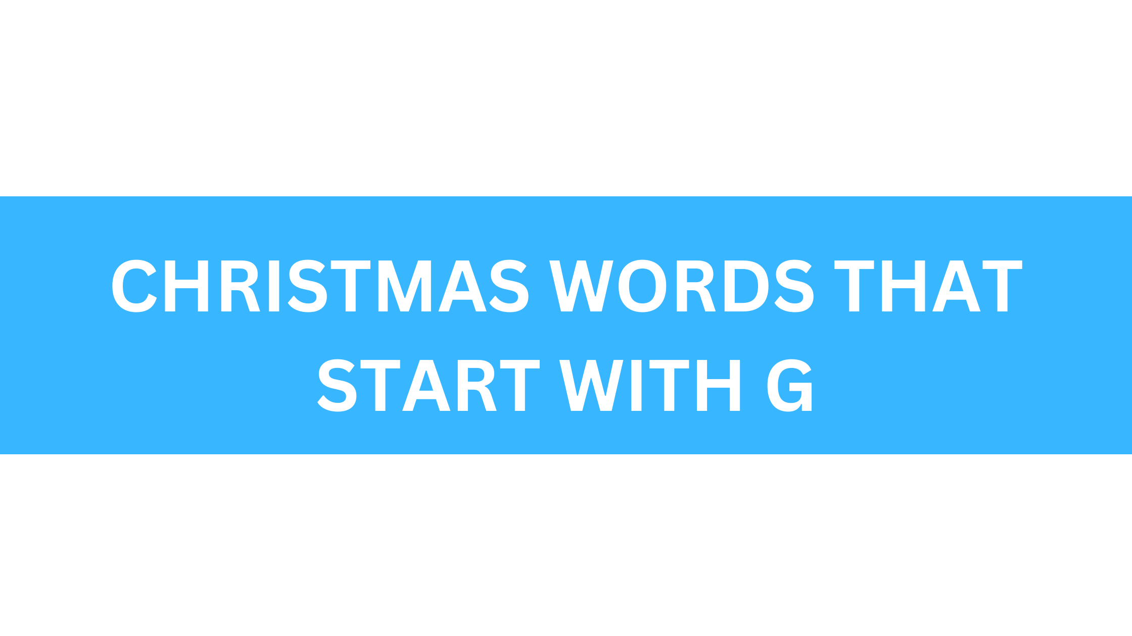 christmas words that start with g