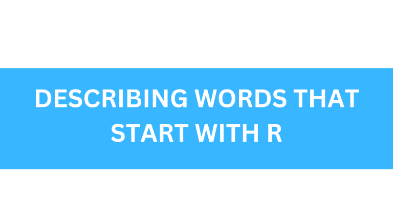 describing words that start with r