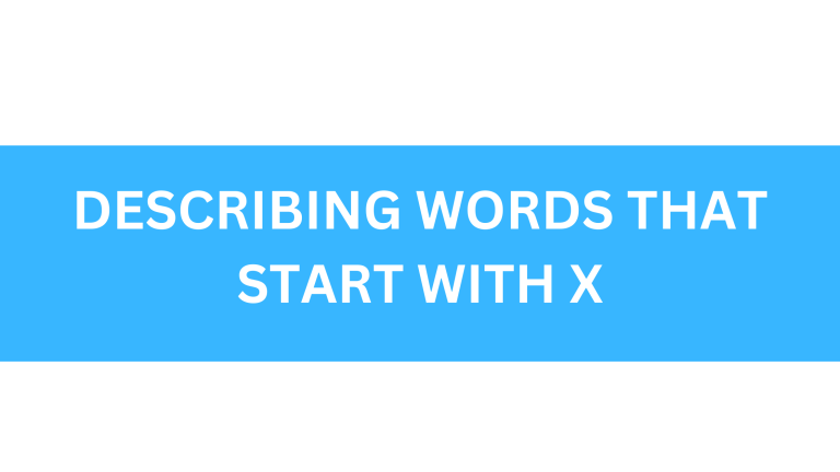 describing words that start with x