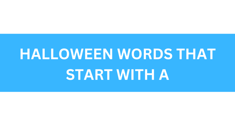 halloween words that start with a