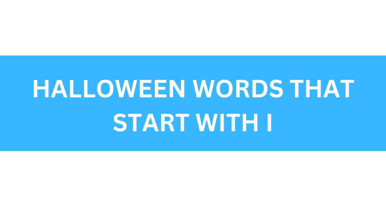 halloween words that start with i