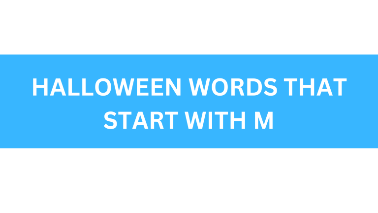halloween words that start with m