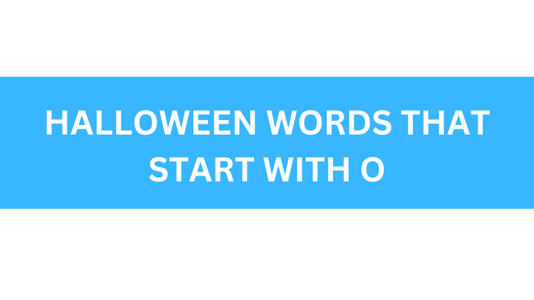 halloween words that start with o