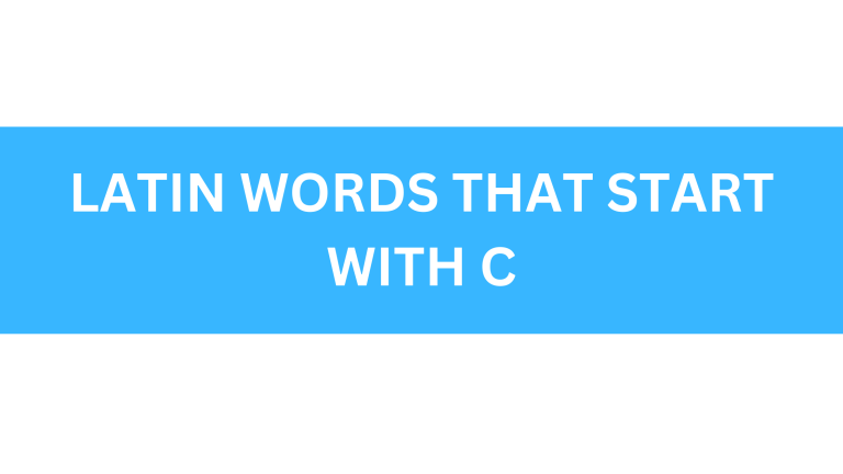 latin words that start with c