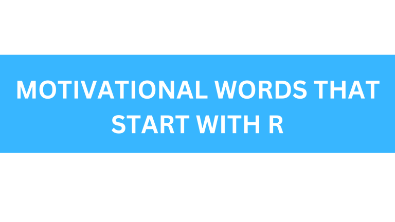 motivational words that start with r