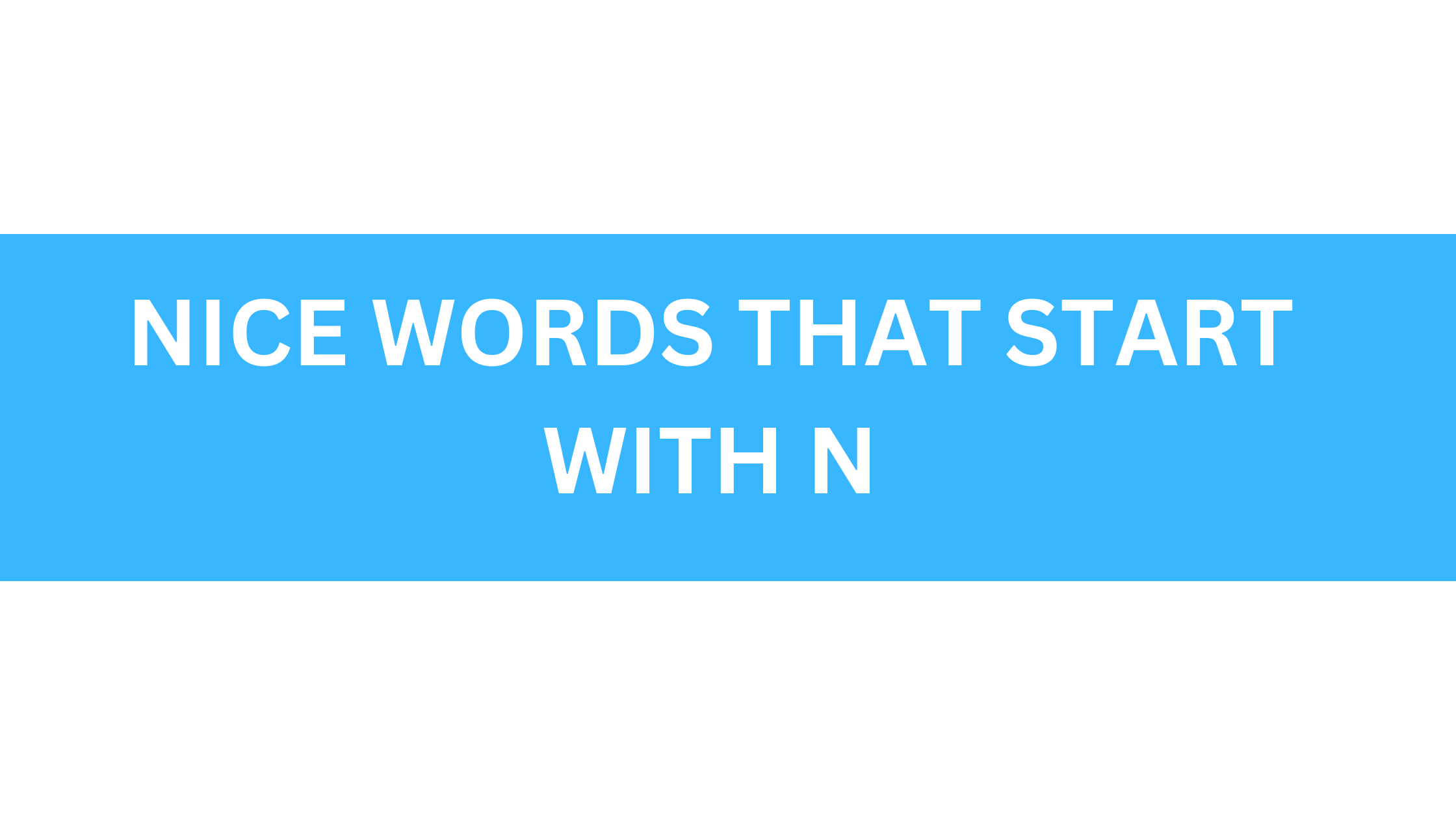 nice words that start with n
