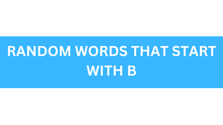 random words that start with b