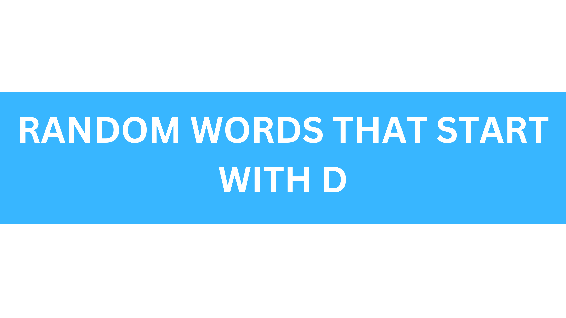 random words that start with d