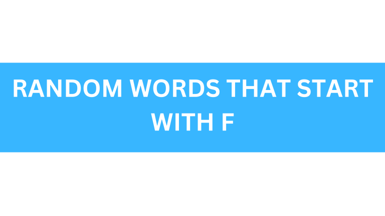 random words that start with f
