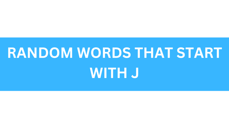 random words that start with j