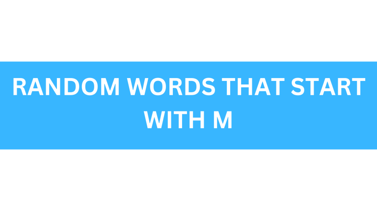 random words that start with m