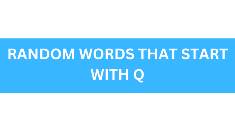 random words that start with q