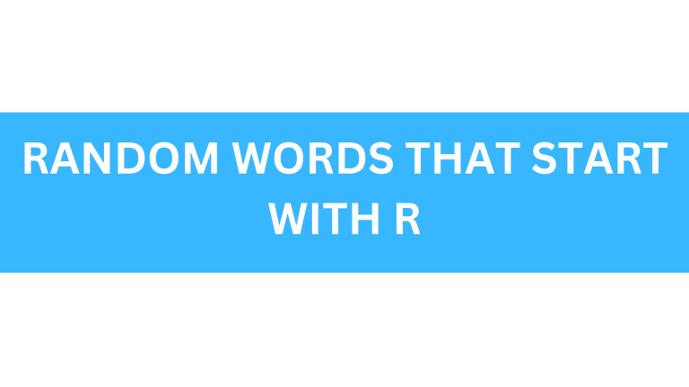 random words that start with r