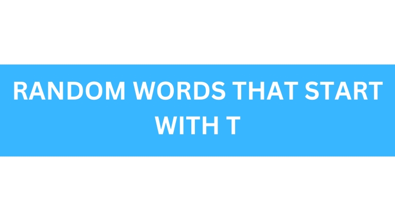 random words that start with t