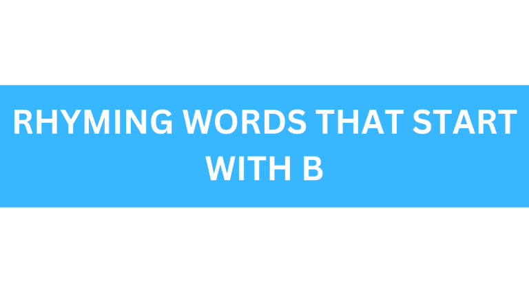 rhyming words that start with b