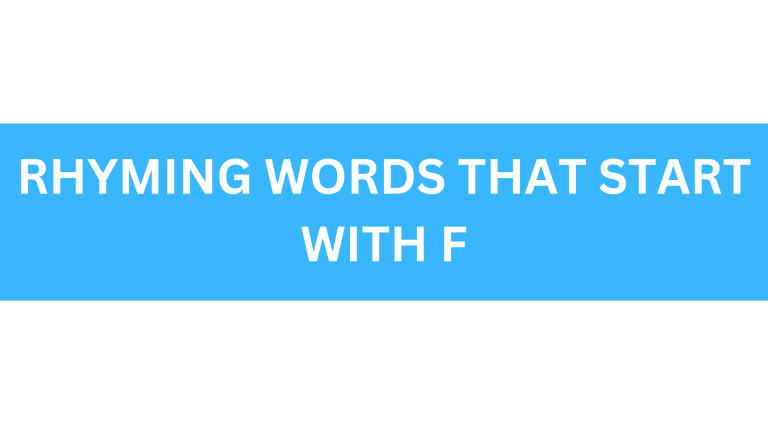 rhyming words that start with f