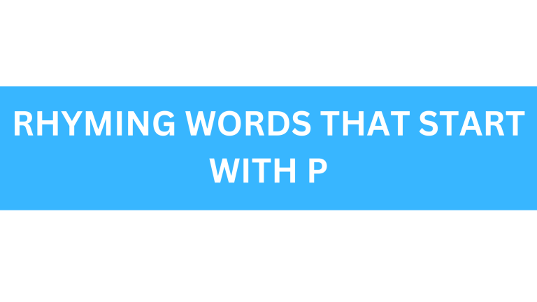 rhyming words that start with p