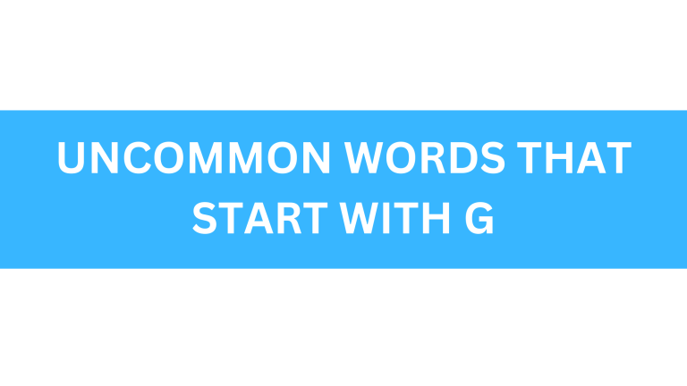 uncommon words that start with g