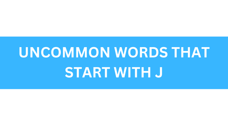 uncommon words that start with j