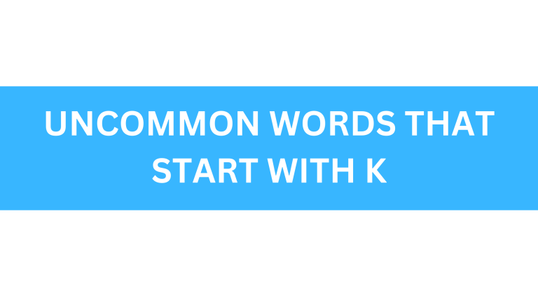 uncommon words that start with k
