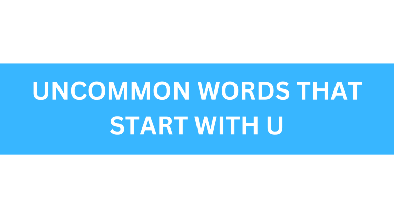 uncommon words that start with u