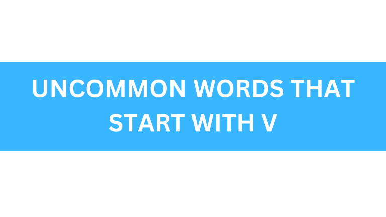 uncommon words that start with v