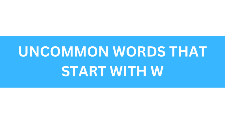 uncommon words that start with w
