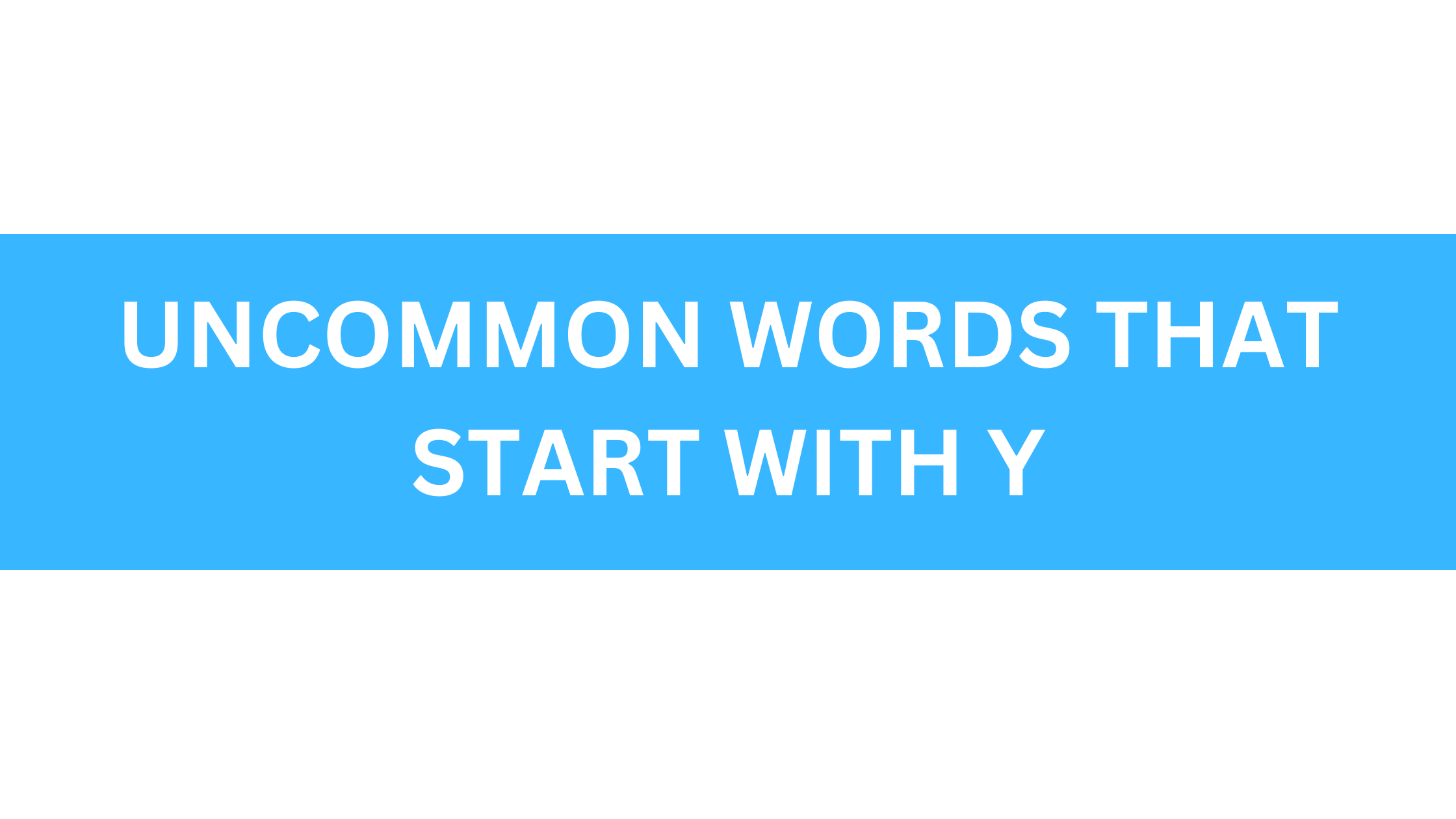 uncommon words that start with y
