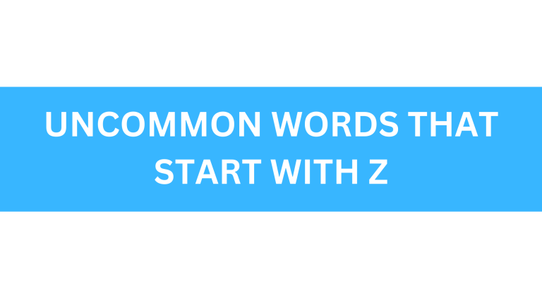 uncommon words that start with z