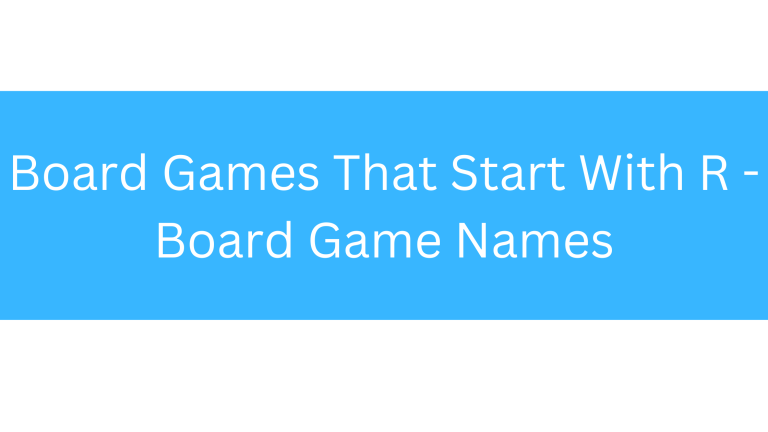 Board Games That Start With R