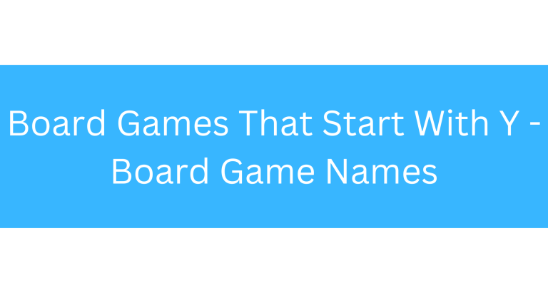 Board Games That Start With Y