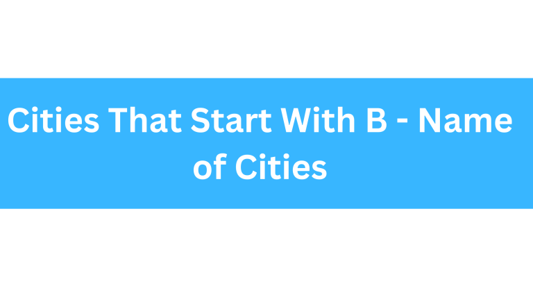 Cities That Start With B
