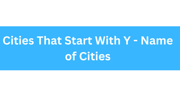 Cities That Start With Y