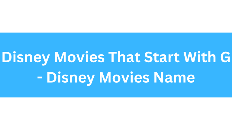 Disney Movies That Start With G