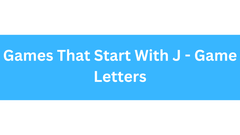 Games That Start With The Letter J