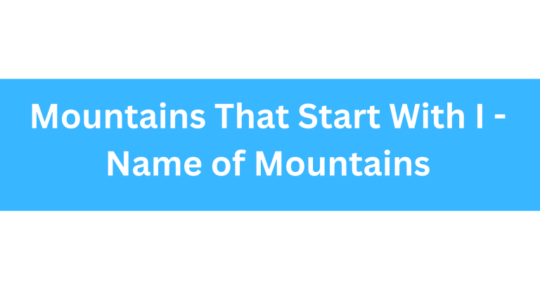 Mountains That Start With I
