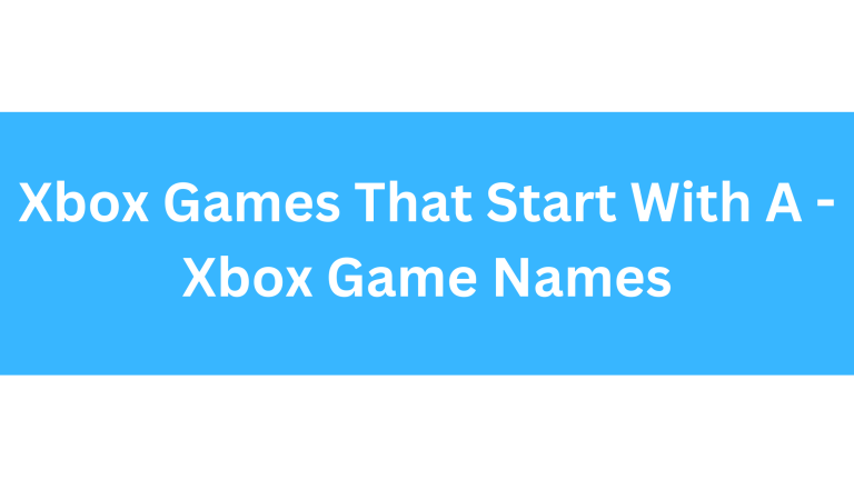 Xbox Games That Start With A