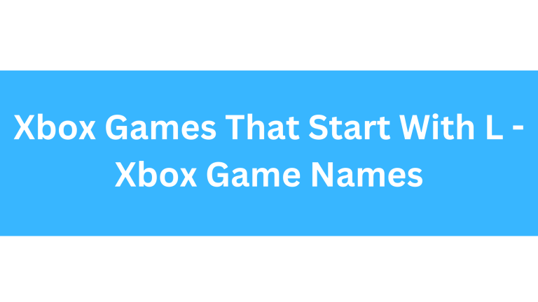 Xbox Games That Start With L