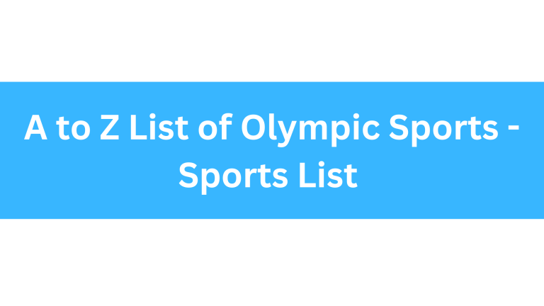 a to z List of Olympic Sports - Sports List