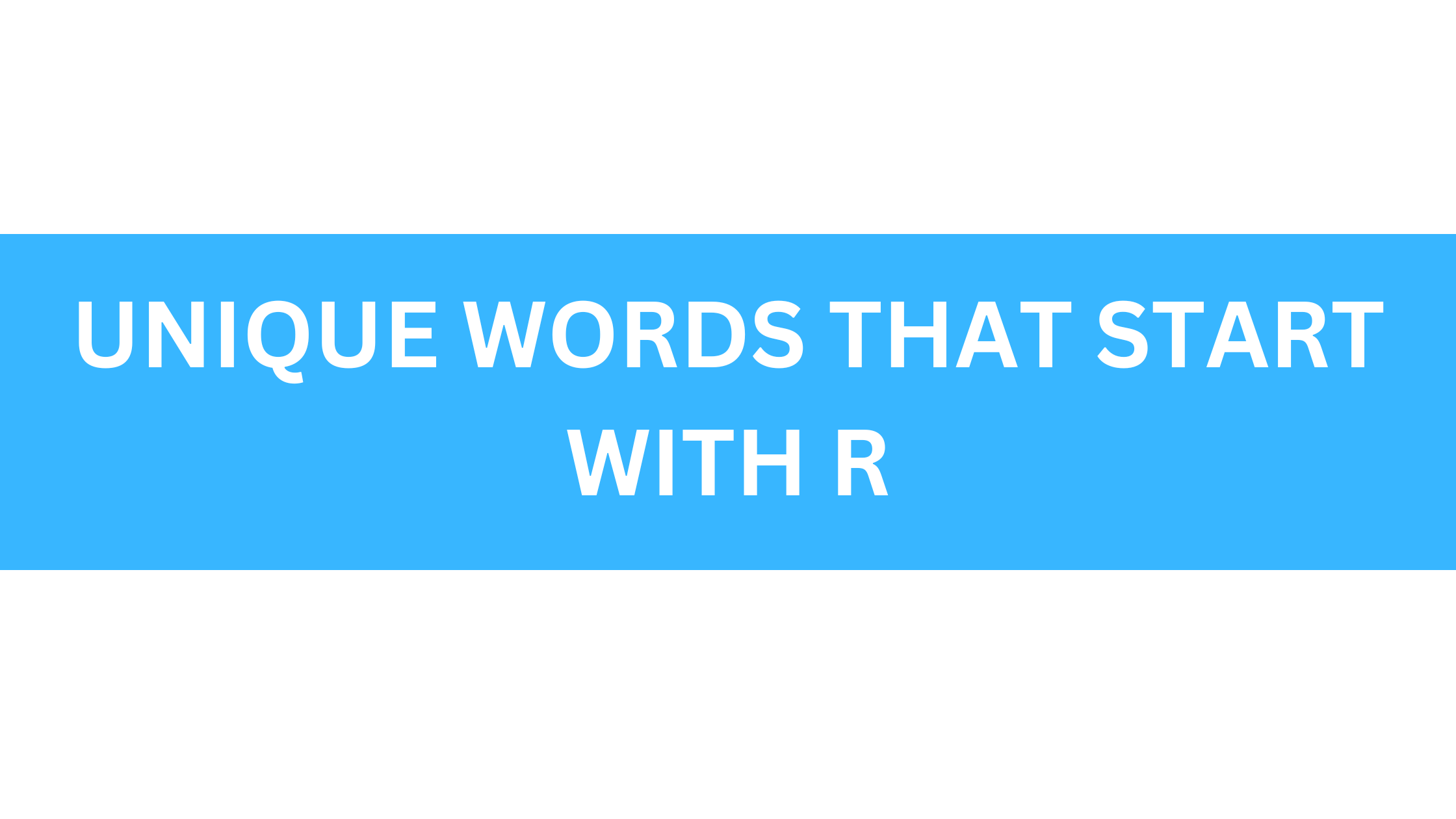 unique words that start with r