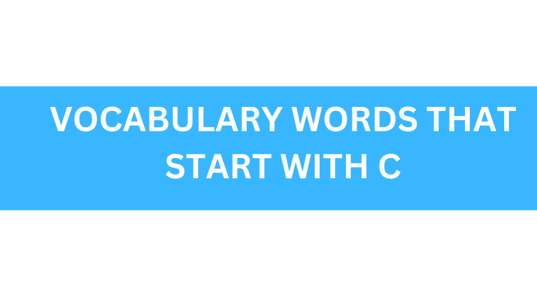 vocabulary words that start with c