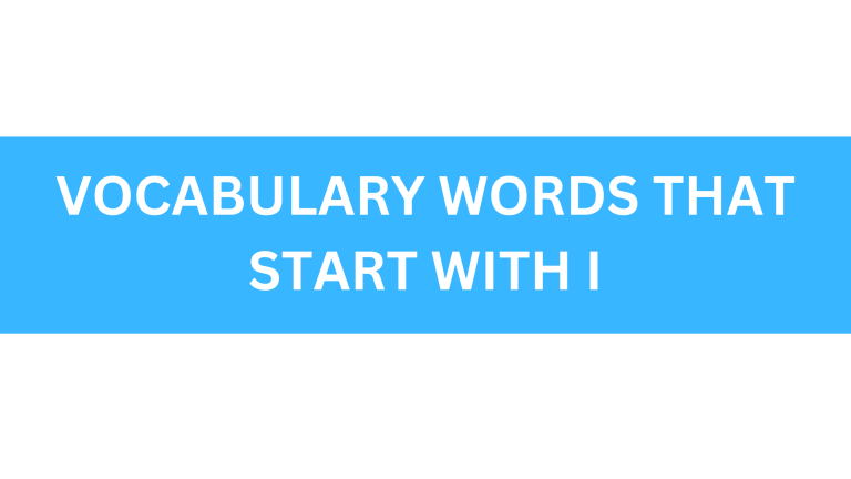 vocabulary words that start with i