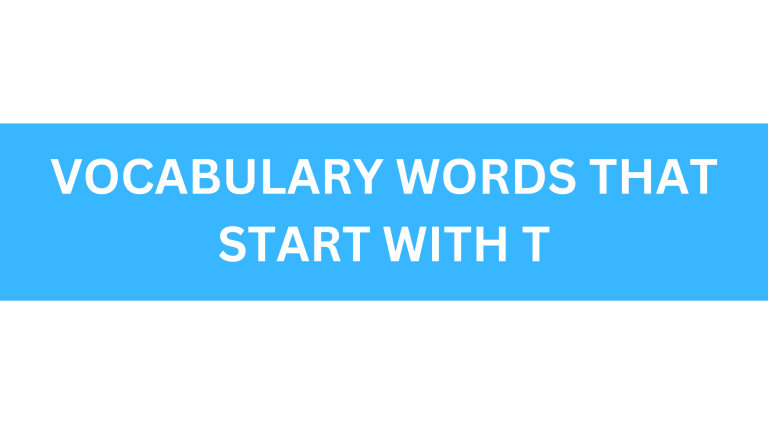 vocabulary words that start with t